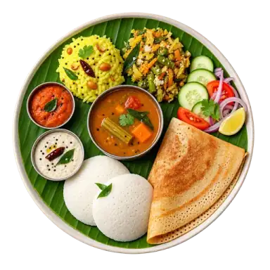 South Indian cuisine selection